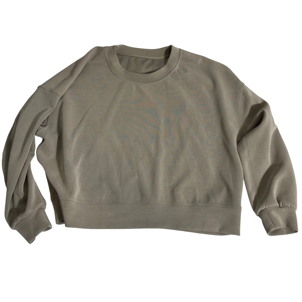 Lululemon Perfectly Oversized Crewneck Sweatshirt Taupe Khaki Tan Womens